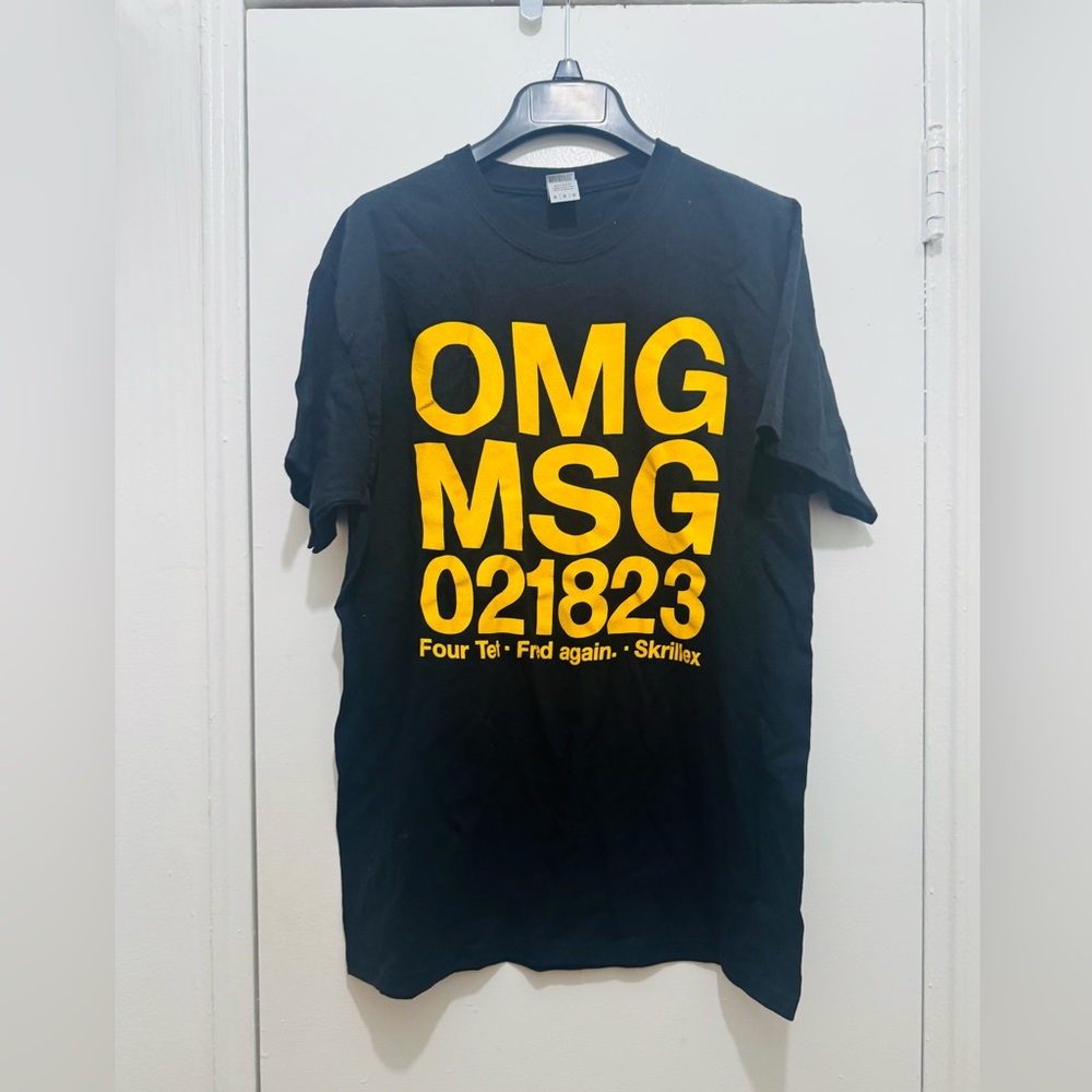 Fred Again Four Tet Skrillex Official OMG MSG T Shirt Size M  black